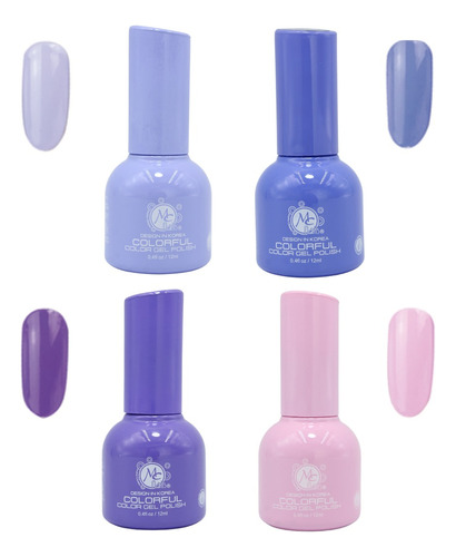 Gama 4 Geles Polish Colorful Para Uñas, Mc Nails, Color D