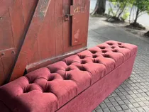 Comprar Baúl Pie Cama Capitoneado Telas Tapicería Repele Liquidos 