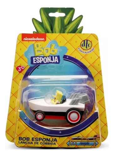 Lancha Carrinho Corrida Fricção Bob Esponja Miniatura Barco