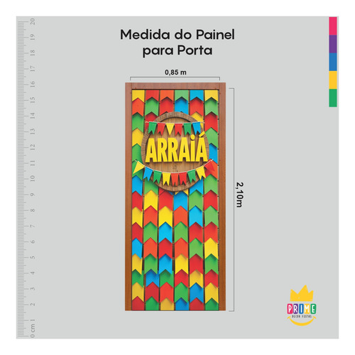 Capa De Porta Decoração Festa Junina Com Elástico 0,85x2,10m