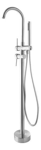 Llave Grifo Mezcladora De Piso Para Tina O Bañera Niquel