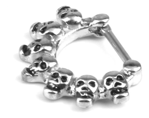 Piercing De Anillo De Nariz Con De Septo De Calavera De