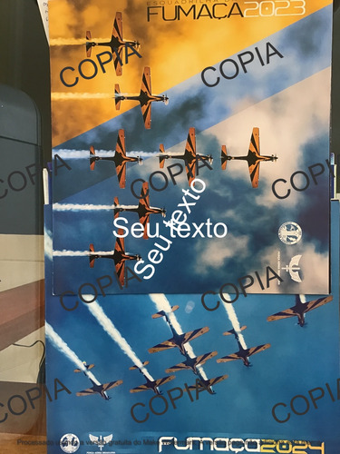 Poster Folder Vários Anos Esquadrilha Da Fumaça Para Colecao (Usado)