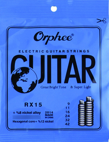 10 Pak Cuerdas Guitarra Electrica Orphee 09-42 T/ Ernie Ball