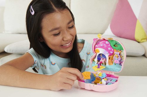 Fiesta de té con microunicornios Polly Pocket, Mattel