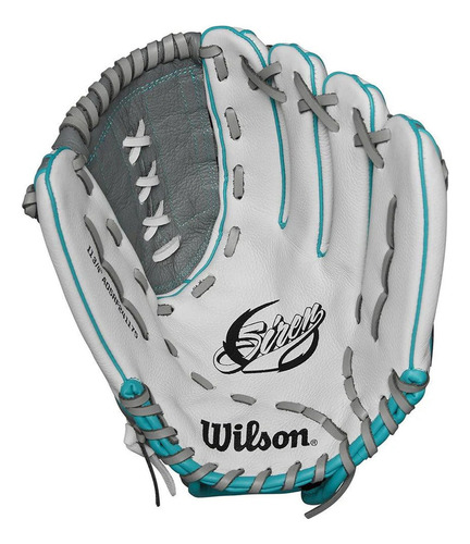 Guante Softbol Wilson A500 Blanco Gris 11.75 In Juvenil