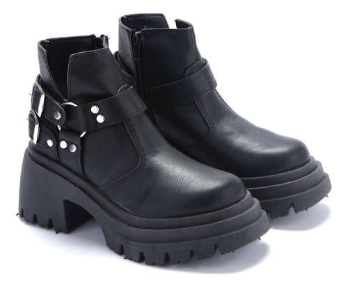 Borcegos Mujer Botas Estribo Plataforma Comodos (dn/2040)
