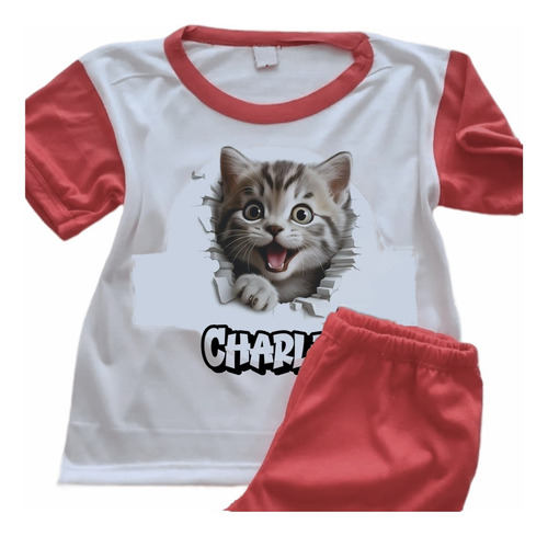 Pijamas Gatos Infantiles Con Nombres Personalizados - 6301