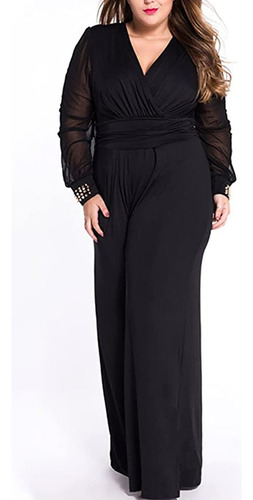 Monos De Manga Larga De Pierna Ancha Para Mujer, Pantalones