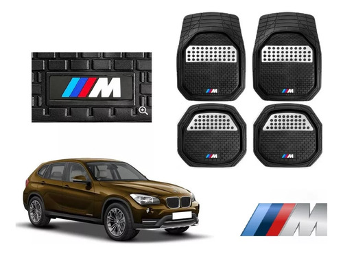 Tapetes 4pz Bandeja 3d Logo Bmw M-series X1 2010 A 2015