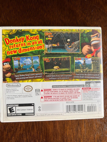 Donkey Kong Country Returns 3ds (Usado)