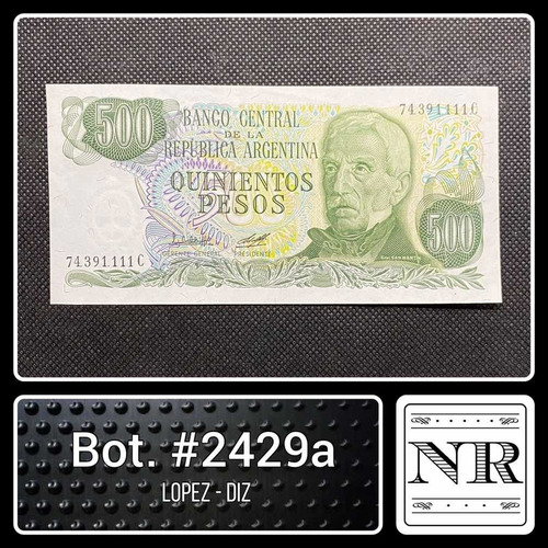 Argentina - 500 $ Ley - Año 1980 - Bot. #2429 A - L | D