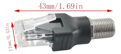 Pack De 4 Adaptadores Coaxial A Ethernet Para Tv Y Testers