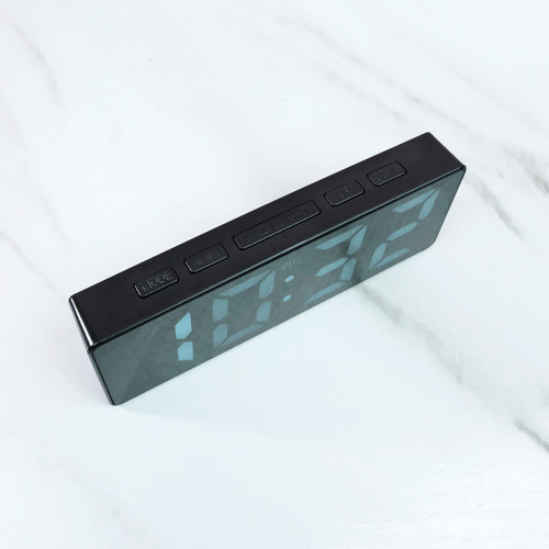 Relógio Digital De Led De Mesa Alarme Despertador Yn Clock Cor Preto