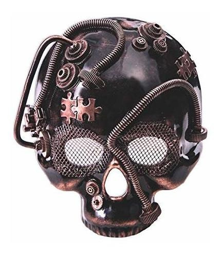 Jacobson Hat Company Men's Steampunk Style Skull Half Mask