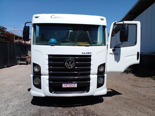 Imagem 6 de 15 de Munck Vw 24.280 6x2 Ano 2015 C/ Guindaste F20 Facchini