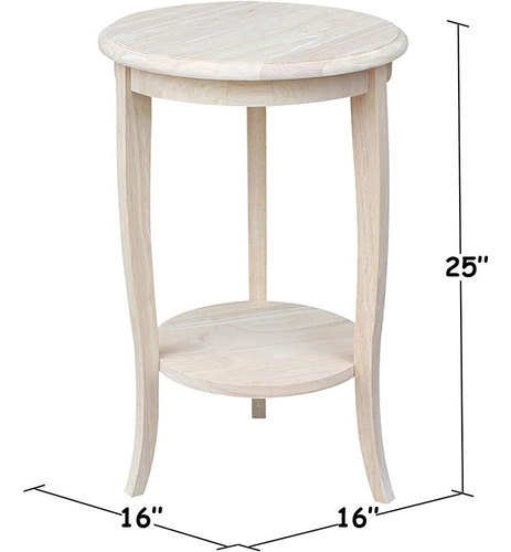 International Concepts Cambria End Table, Unfinished