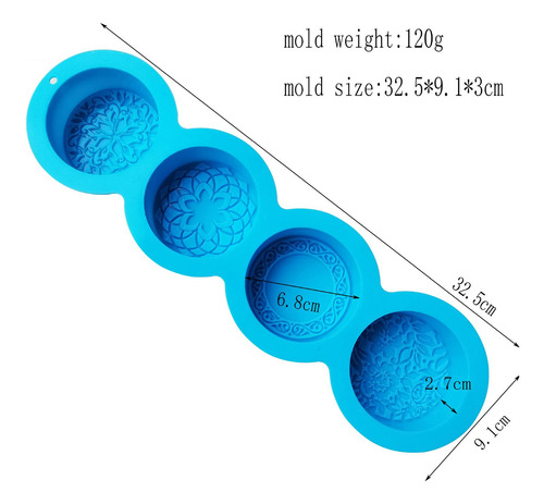 Molde De Silicona Para Jabón, 2 Uds., Moldes Redondos