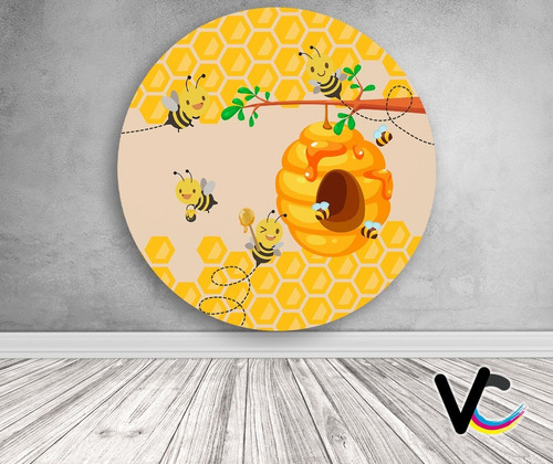 Panel de fiesta 1,50 x 1,50 Cute Beehive Bee 01