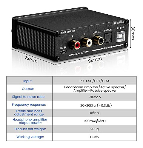 Amplificador De Auriculares Dac-a2 Aiyima Con Control De