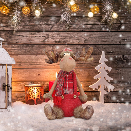 Estatuilla De Muñeco De Alce De Navidad, Estatua Decorativa