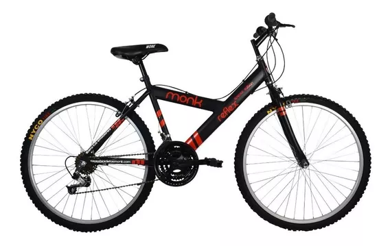 Bicicleta Monk Starbike Reflex Rodada 26 18 Velocidades Color Negro/Rojo
