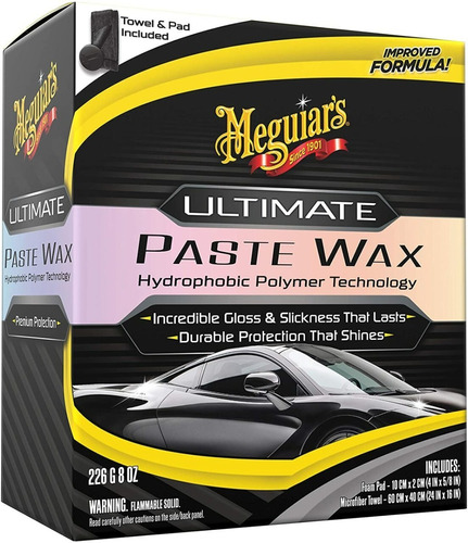 Meguiars Ultimate Paste Wax Cera Sintética Premium 450gr