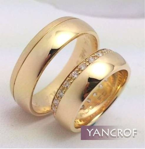 Aros De Matrimonio En Oro18k / Joyas Yancrof