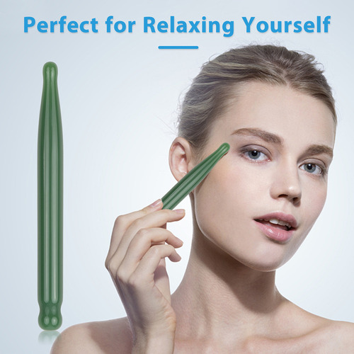 Juego De Herramientas De Masaje Jade Gua Sha De 7 Piezas Par
