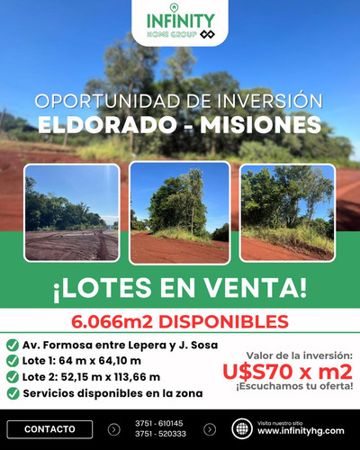 Terrenos En Venta Ubicados Sobre Calle Formosa Entre Lepera Y J. Sosa