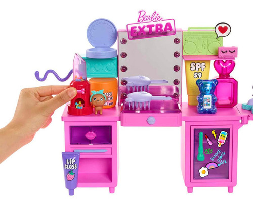 Barbie Extra Con Set De Juego De Espejo Y Tocador