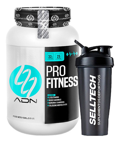 Proteína Adn Pro Fitness 1.5kg Chocolate + Shaker