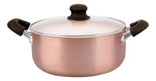 Cacerola Antiadherente Ceramico Hudson 24 Cm Color Cobre