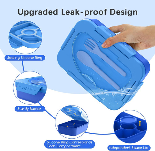 Lonchera Para Niños, Caja Bento, Lonchera Bento De 45.6 Fl O