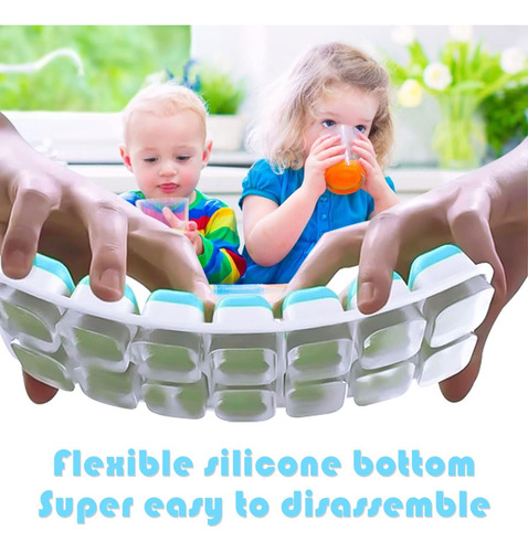 4 Pzs Bandejas Para Cubitos De Hielo,14 Cavidades Ice Cube