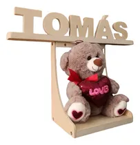 Comprar Nombre Con Soporte Para Colgar, Cuarto De Niños Pared, Mdf.