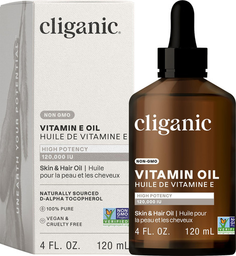 Aceite De Vitamina E 100% Puro Para Piel, Cabello Y Rostro -