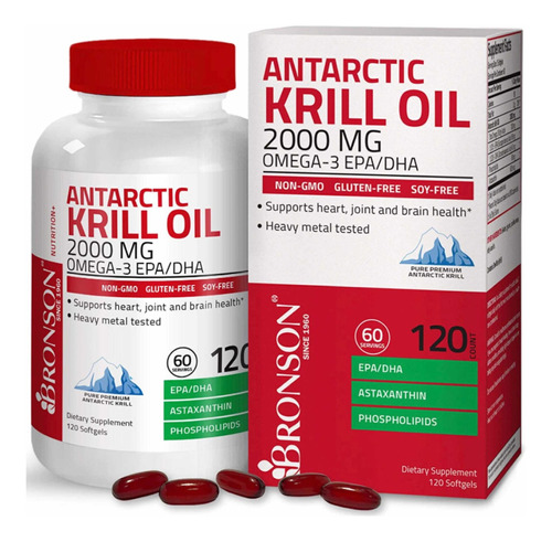 Krill Oil 2000mg Omega3 Epa Dha Astaxanthing Importado Eeuu