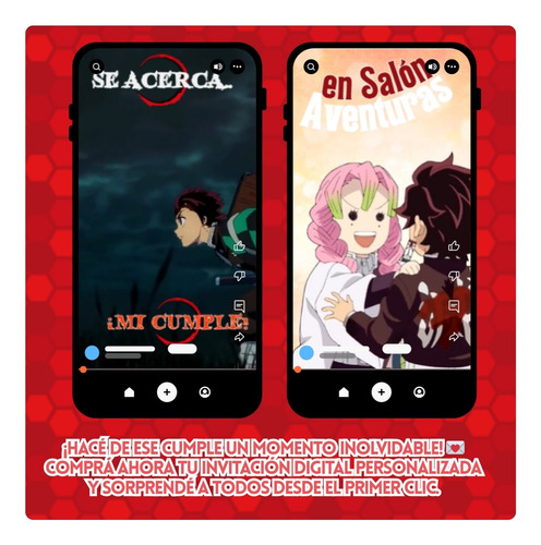 Invitación Digital Animada De Cumpleaños Infantil - Tiziben Anime
