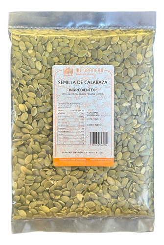 Semilla De Calabaza Pepita Pelada Cruda 15 Kg Mi Granero