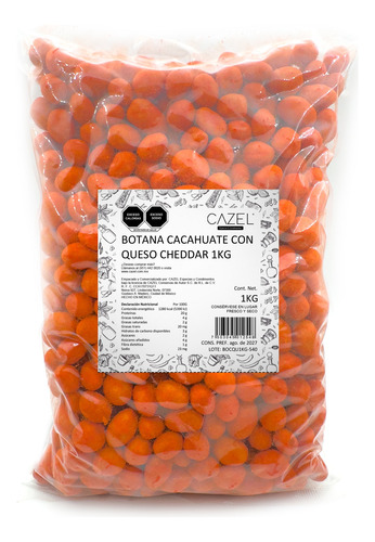 Cacahuate Estilo Japones Sabor Queso Cheddar 1kg