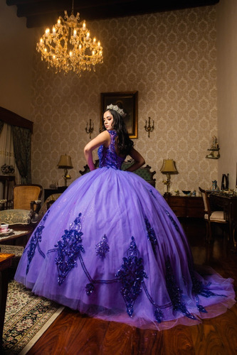 Imagen 8 de 10 de Vestido Quinceañera Glitter Aplicaciones Quince Años Xv