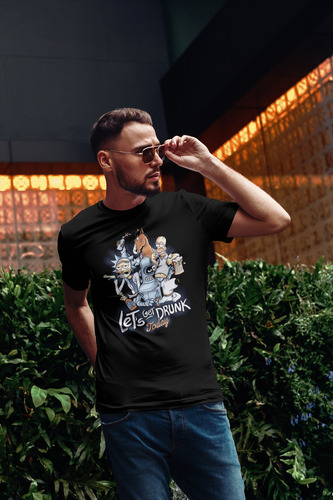 Playera Lets Get Drunk Simpsons Futurama Rick&morty Bo-jack