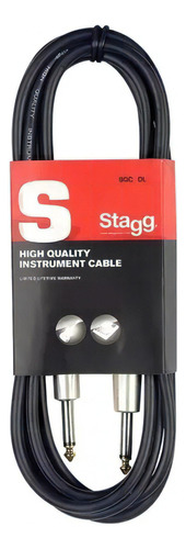 Cable de instrumento recto P10/p10 - Stagg 6 m