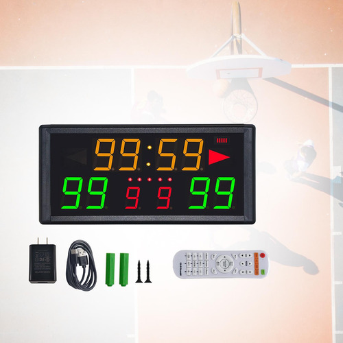 Marcador Digital Reloj De Puntuación Baloncesto Bádminton
