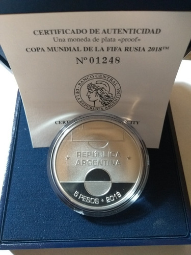 Moneda Argentina Mundial De Rusia De Plata 