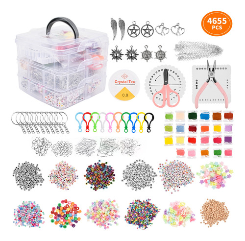 Kit Para Hacer Pulsera De Collar Bricolaje Cuentas 4655pcs