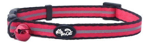 Collar Reflectante Rojo Para Gato Mascat