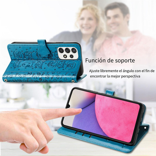 Funda De Piel Para Samsung Galaxy A26 4g, A26, 5g Y A56, Diseño De Dibujos Animados De Gatos Y Perros, Con Ranura Para Tarjetas