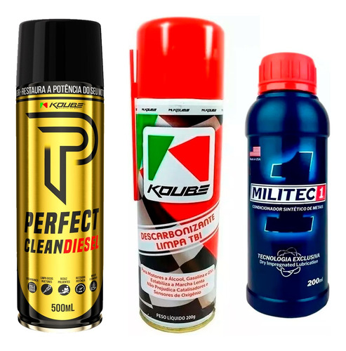 Kit Koube Perfect Clean Diesel + Limpa Tbi + Militec 
